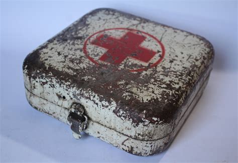 vintage military metal val medical box|Vintage Medical Box Military for sale .